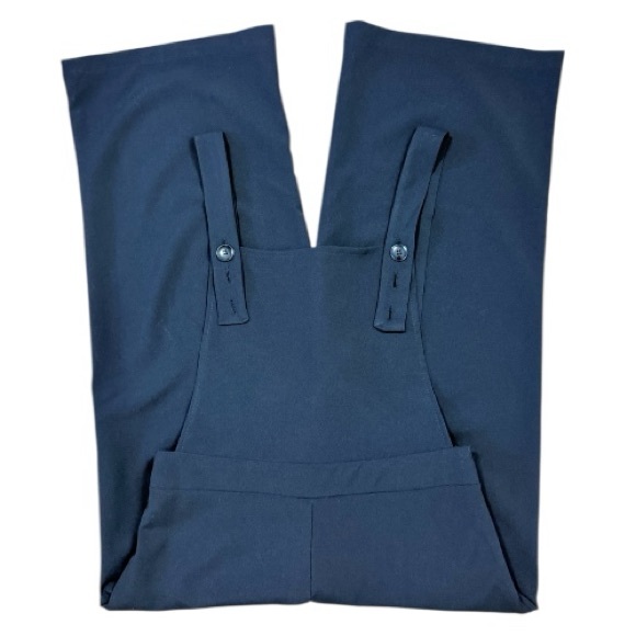 Nasty Gal Wide Leg Dungaree Jumpsuit overalls BLACK size 10 NWT - Picture 3 of 17